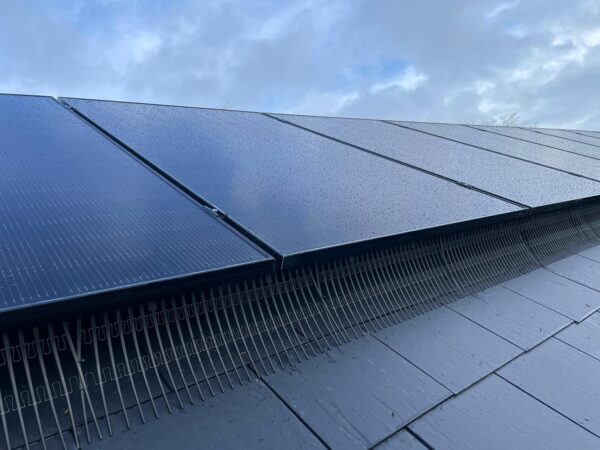 Solar panels installed on a roof