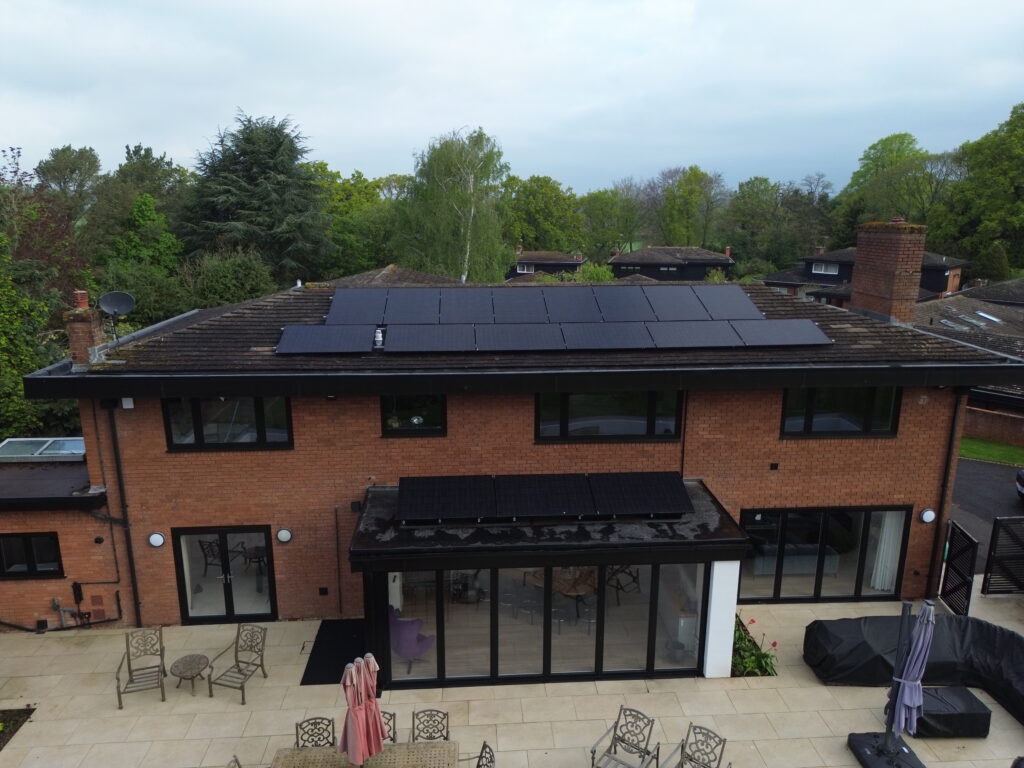 Solar panel installation in a home in Warwick
