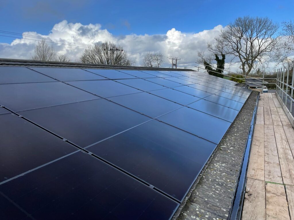 Solar panels on Barby Nurseries' roof