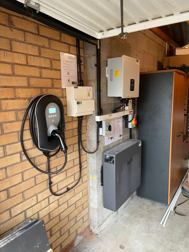 Zappi electrical vehicle charger installed in residential garages