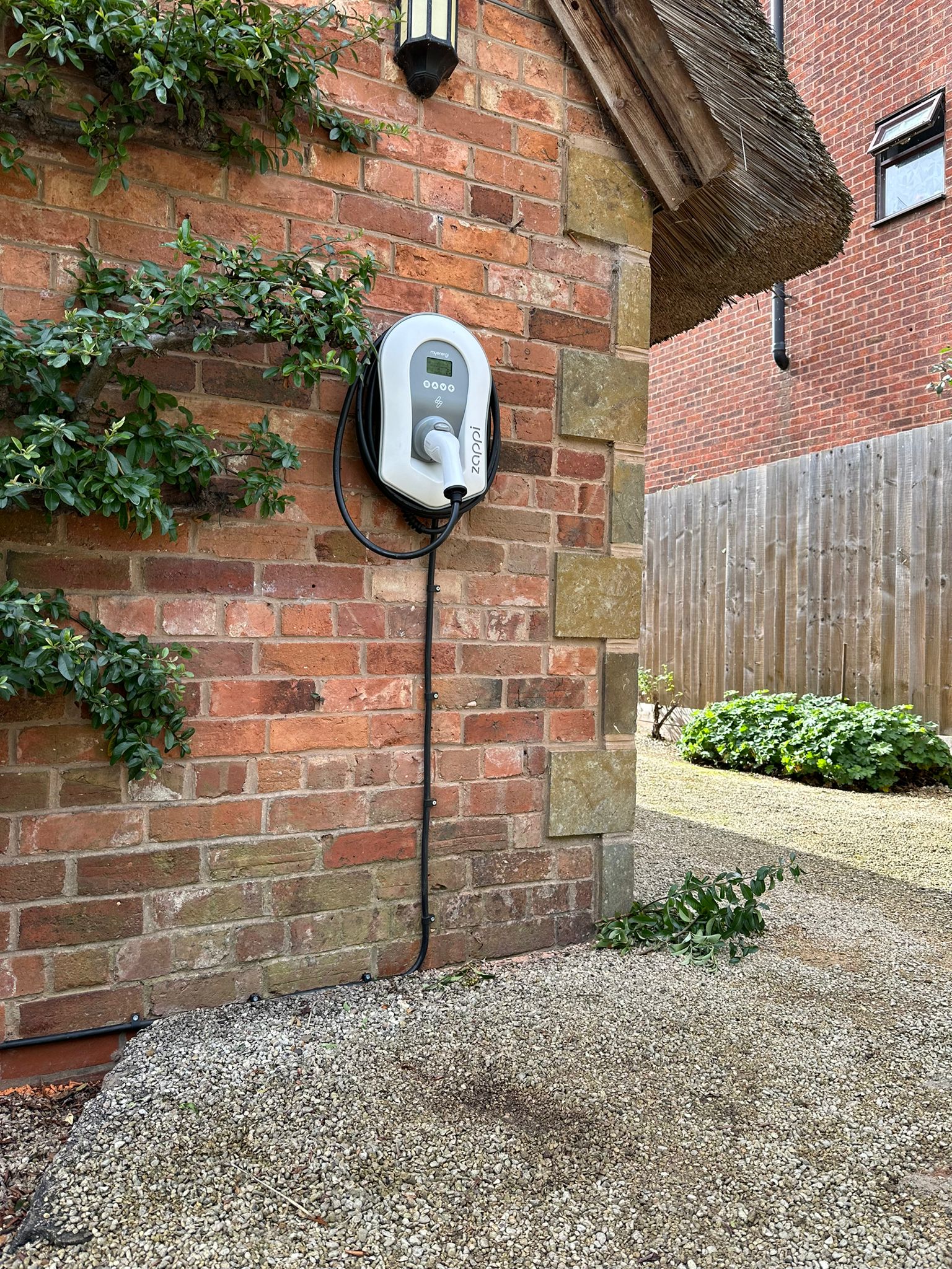 Zappi EV charger installed outside home
